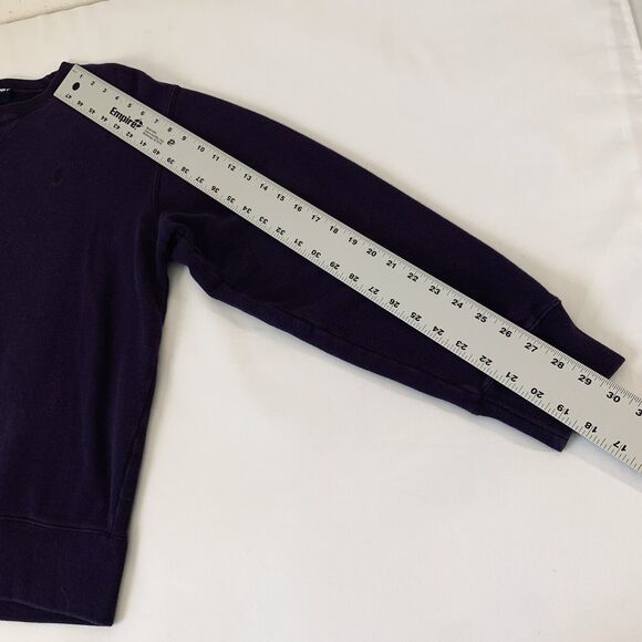 Vintage Ralph Lauren Polo Sport Sweatshirt L Purple Embroidered Pony Crew USA - Picture 8 of 8